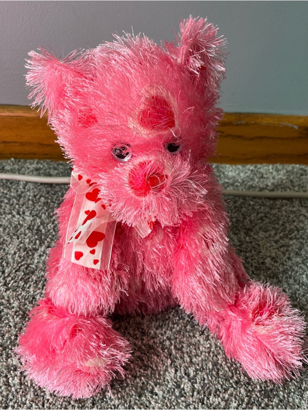 Ty Beanie Babies Punkies Collection Pink Valentine’s Bear 2004